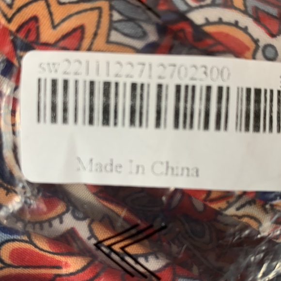 SHEIN VCAY Paisley Print Wide Leg Pants Size M  Waist 24 inches - Picture 6 of 9